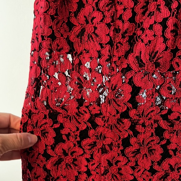 Alexia Admor Red Lace Fitted Dress - Picture 7 of 14
